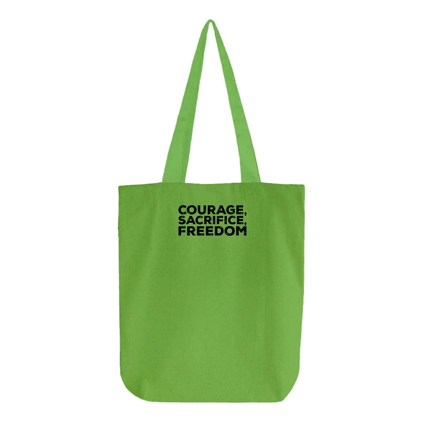 Courage, Sacrifice, Freedom Black Tote Bag