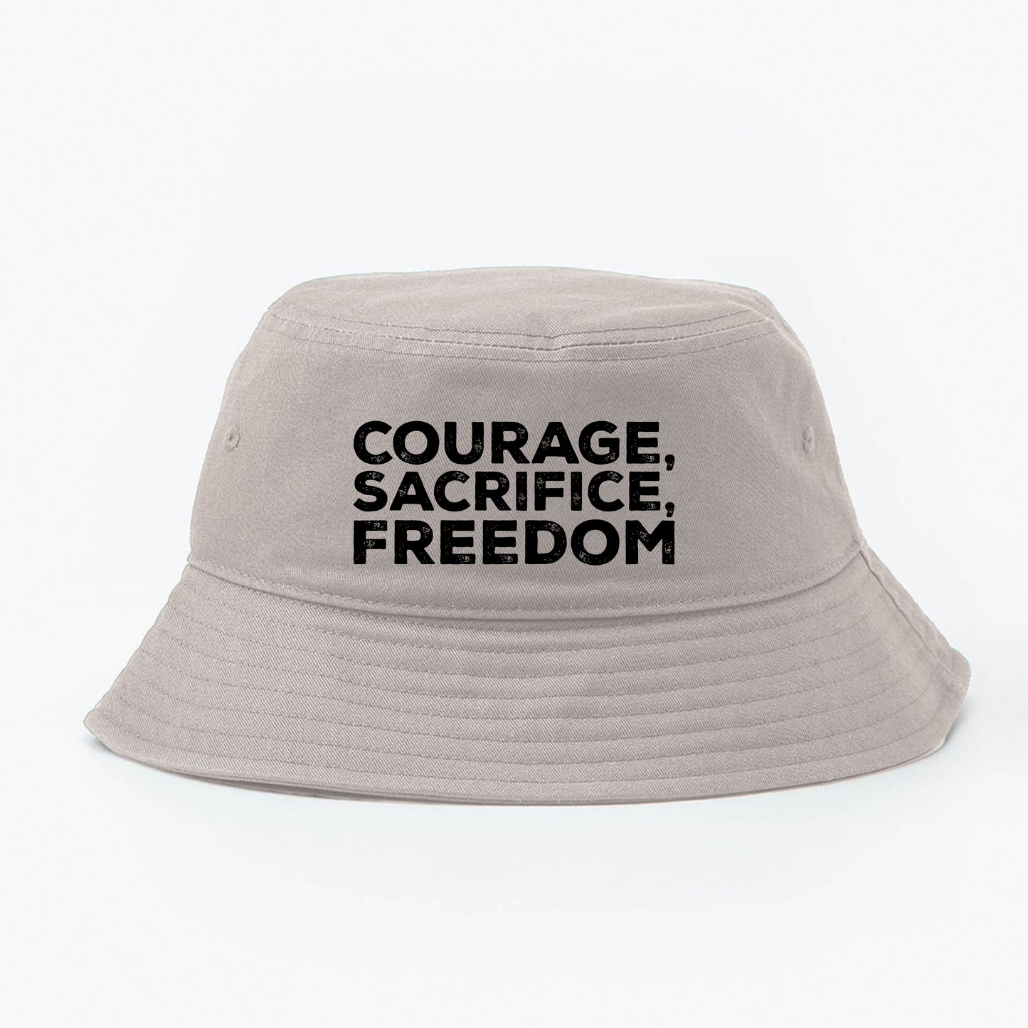 Courage, Sacrifice, Freedom Black Bucket Hat