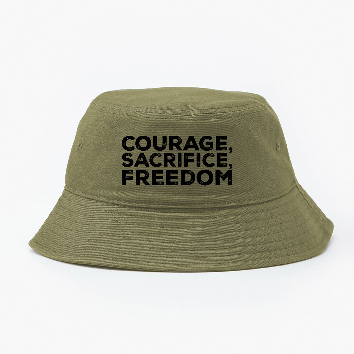 Courage, Sacrifice, Freedom Black Bucket Hat