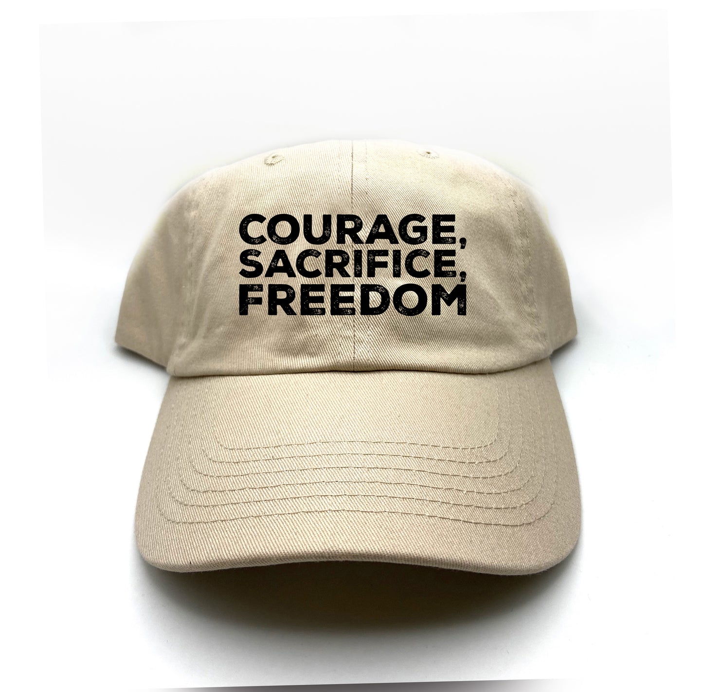 Courage, Sacrifice, Freedom Black Dad Hat