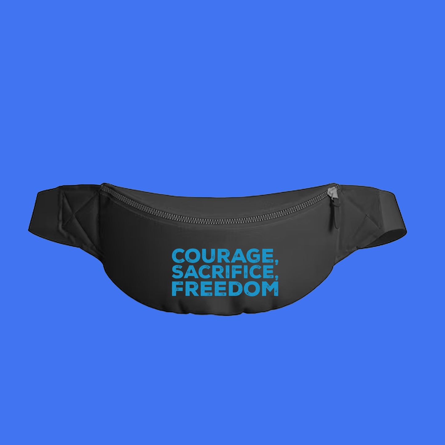 Courage, Sacrifice, Freedom Blue Fanny Pack