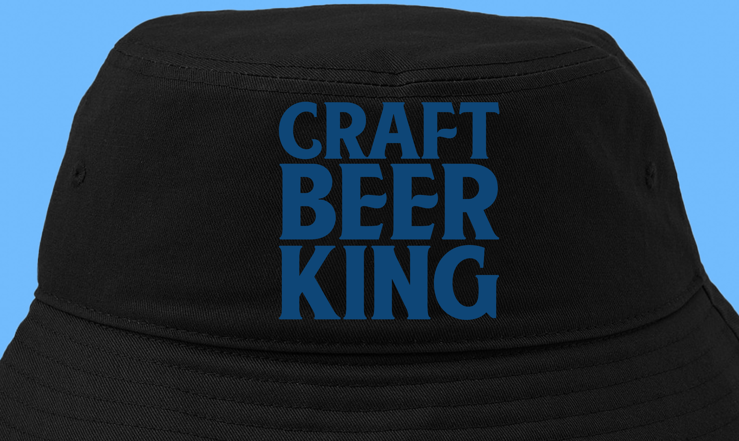 Craft Beer King Blue Bucket Hat