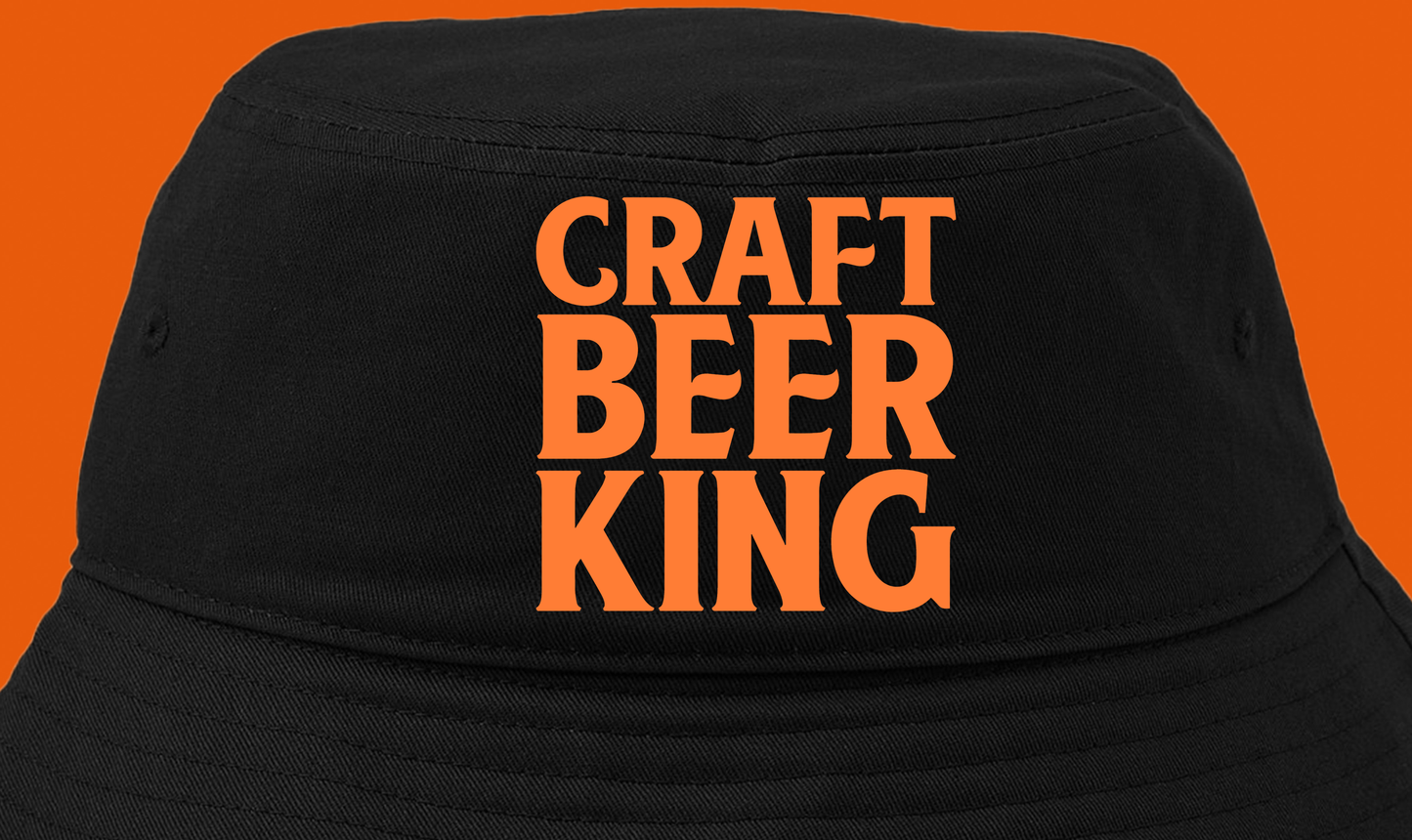 Craft Beer King Orange Bucket Hat