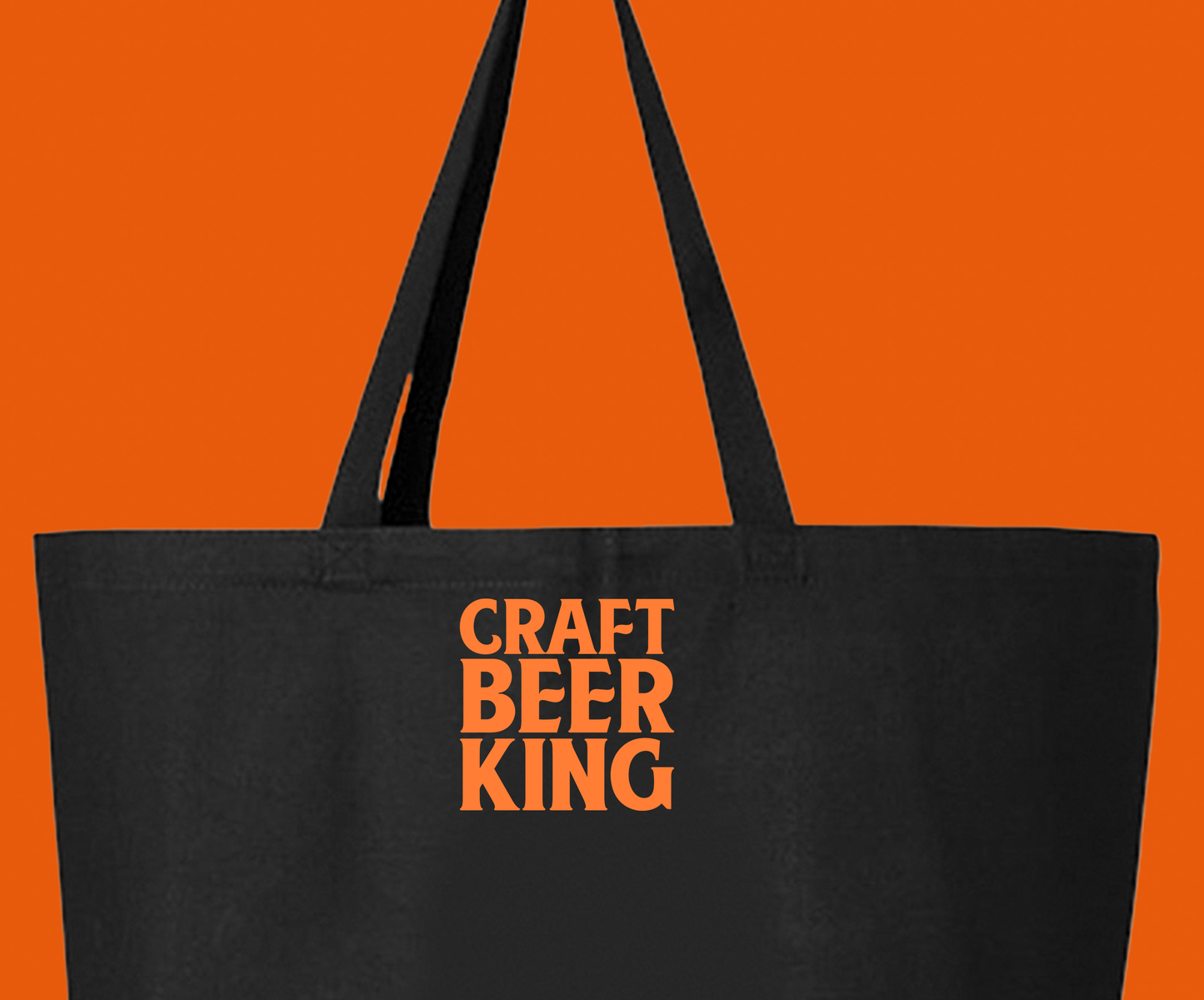 Craft Beer King Orange Tote Bag
