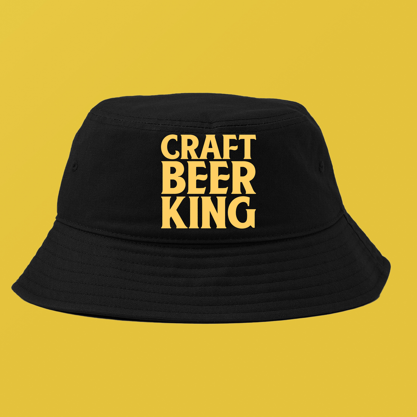 Craft Beer King Yellow Bucket Hat