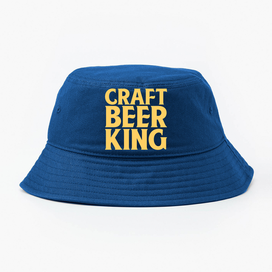 Craft Beer King Yellow Bucket Hat