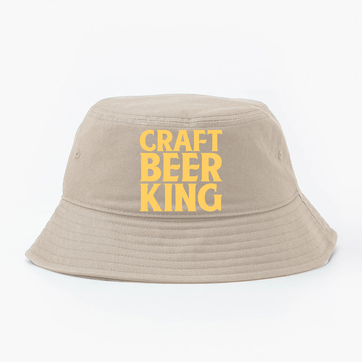 Craft Beer King Yellow Bucket Hat