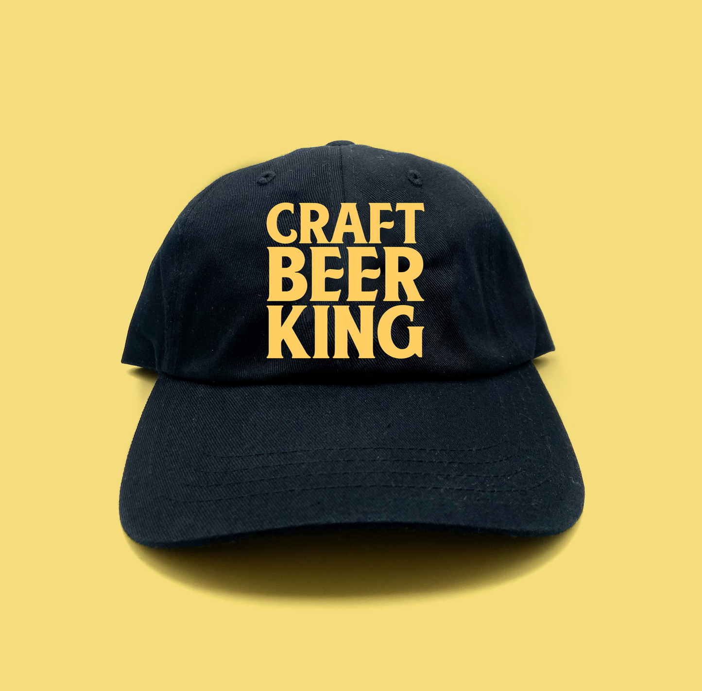 Craft Beer King Yellow Dad Hat