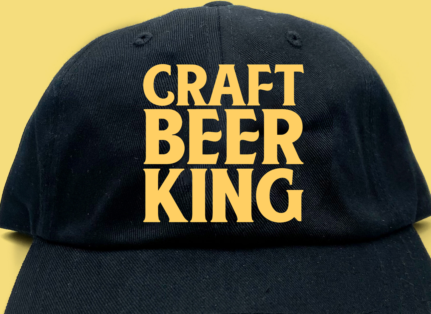 Craft Beer King Yellow Dad Hat