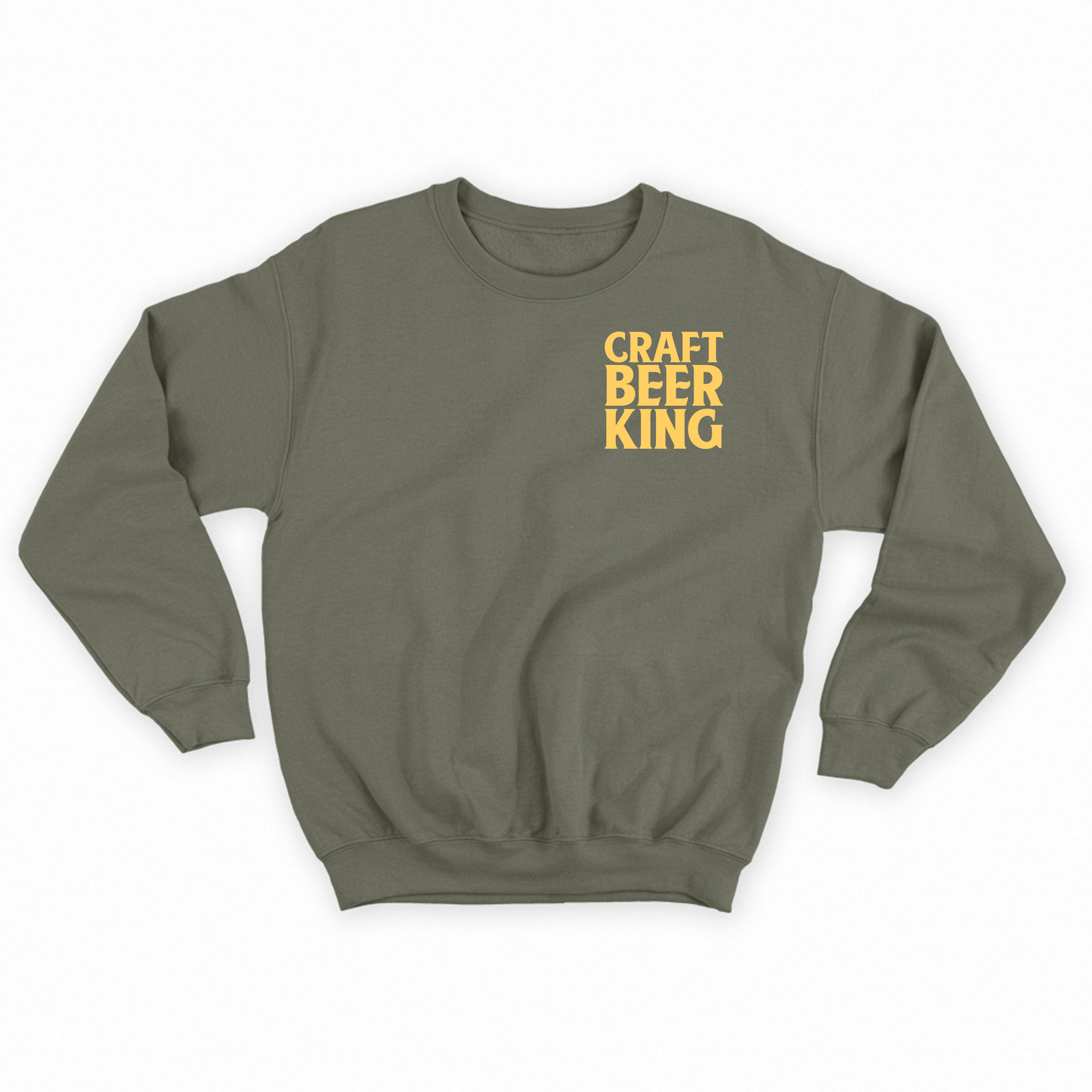 Craft Beer King Yellow Sweatshirt
