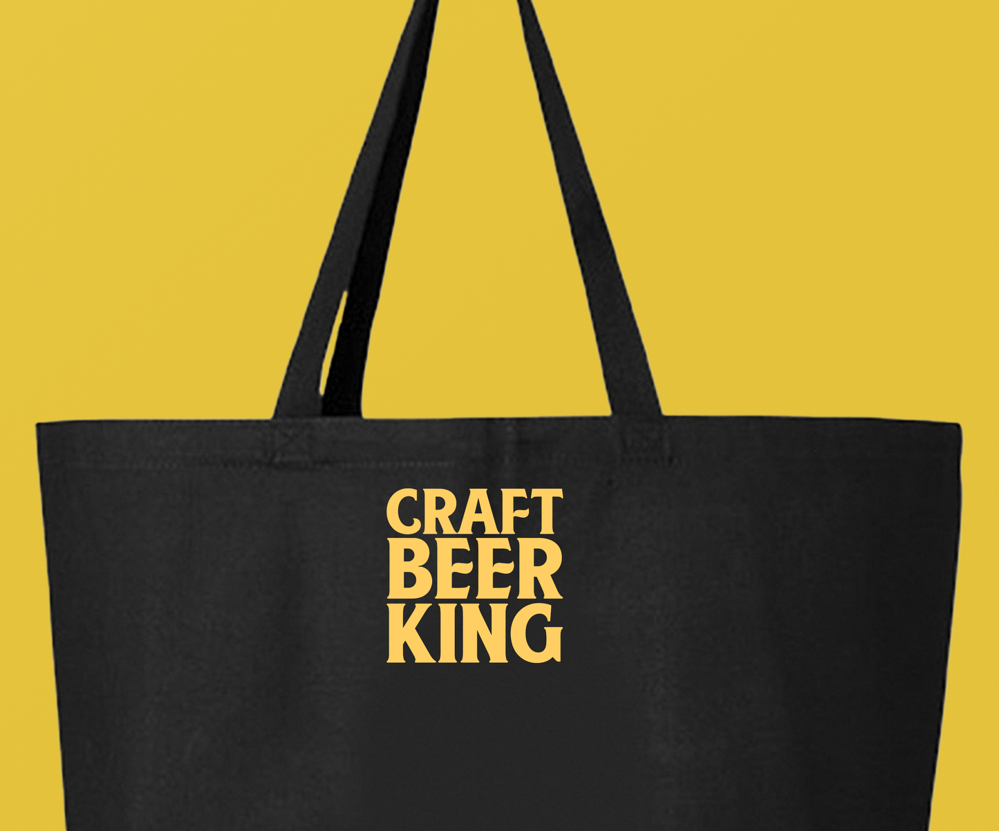Craft Beer King Yellow Tote Bag