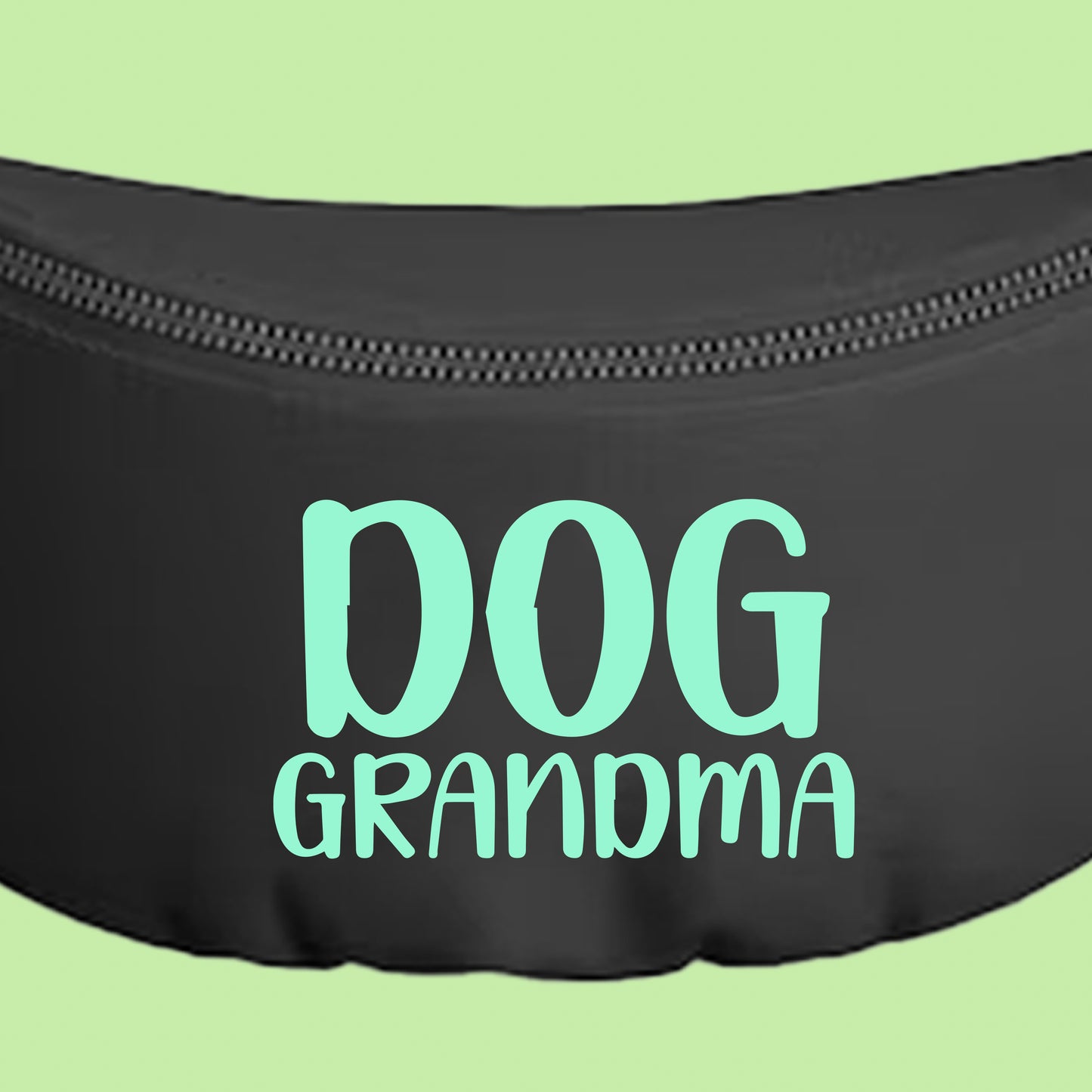 Dog Grandma Light Green Fanny Pack