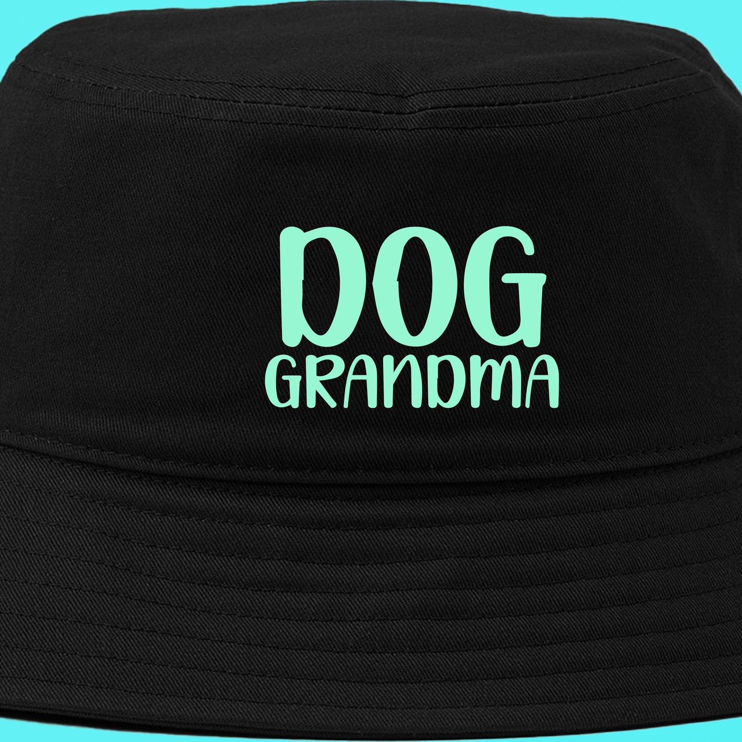 Dog Grandma Light Green Bucket Hat
