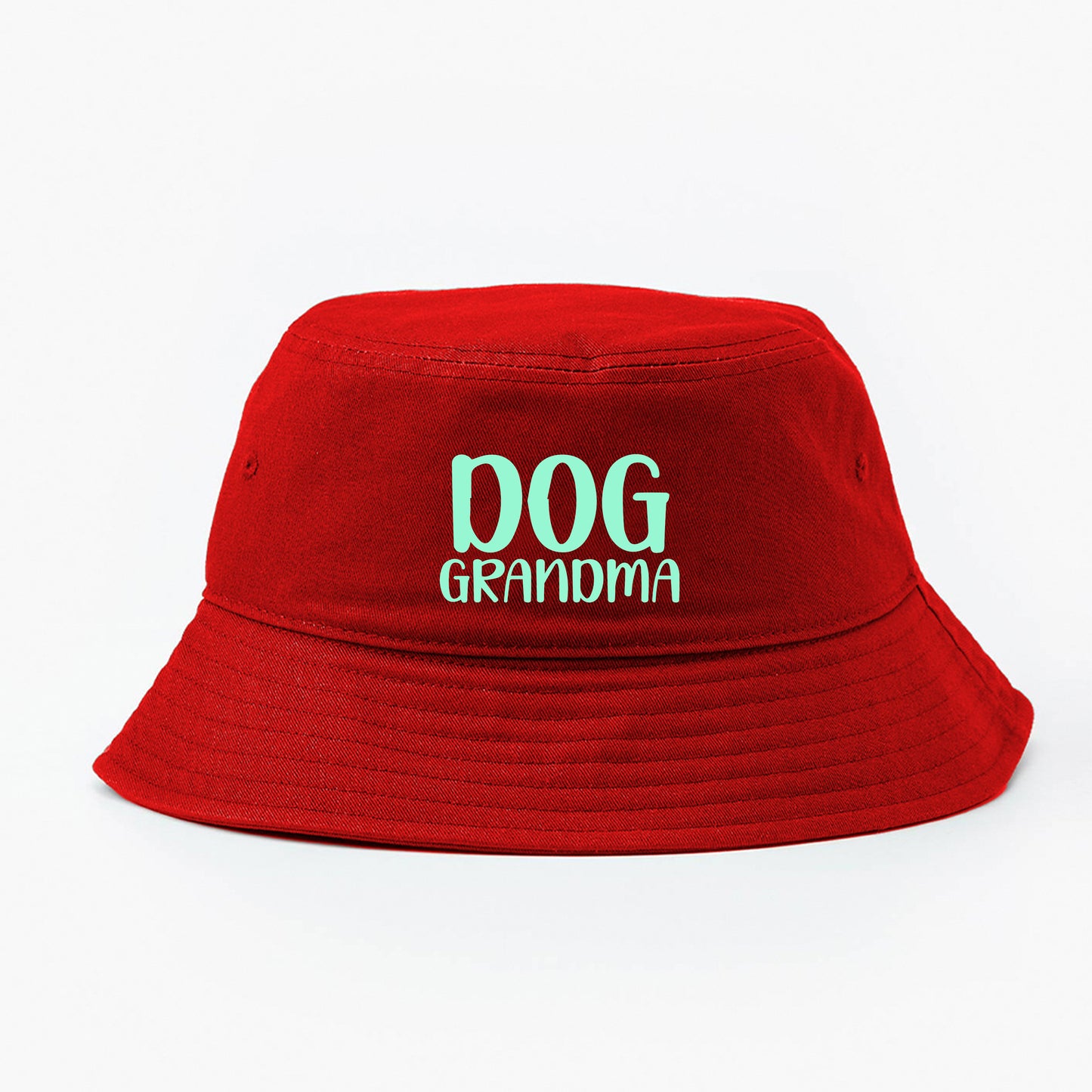Dog Grandma Light Green Bucket Hat