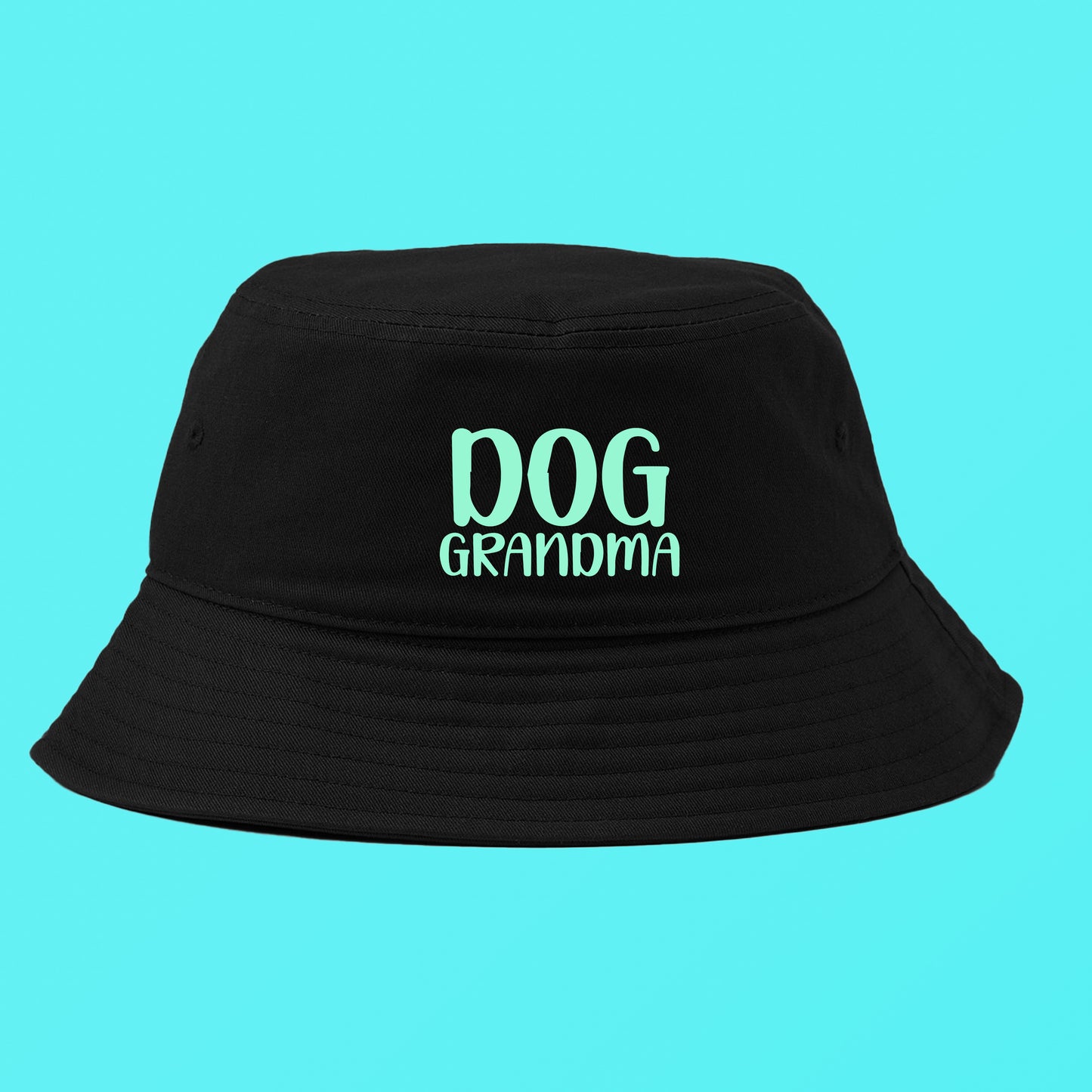 Dog Grandma Light Green Bucket Hat