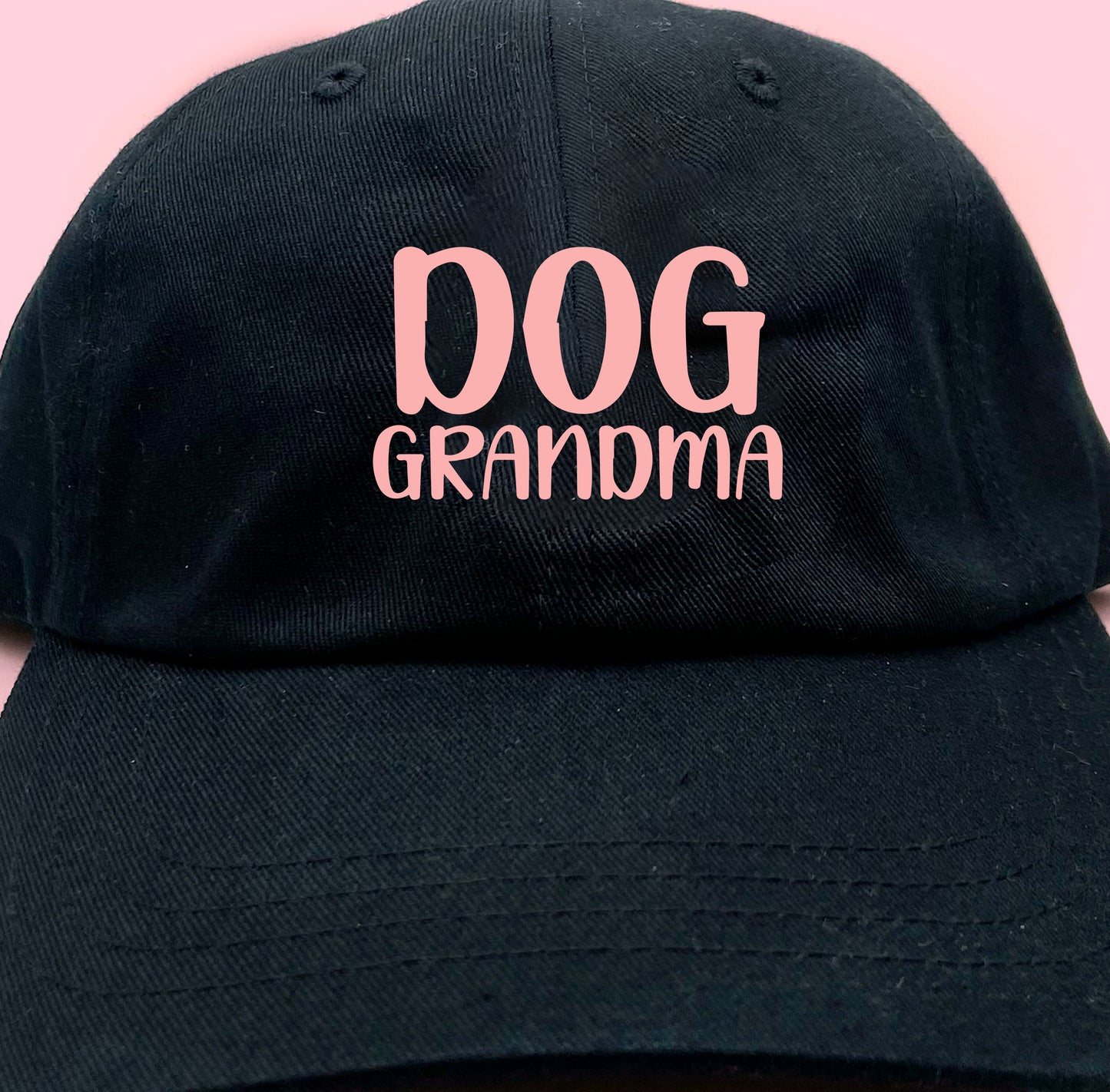 Dog Grandma Light Pink Dad Hat