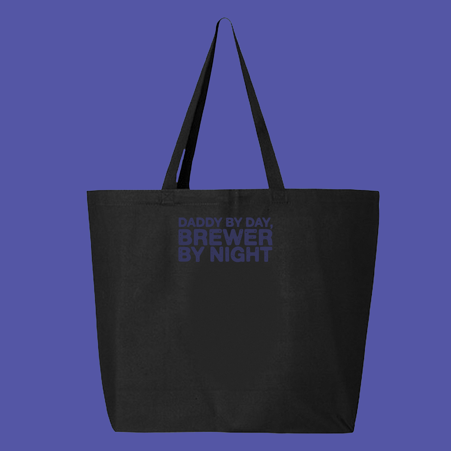 Daddy by Day, Brewer by Night Dark Blue Tote Bag