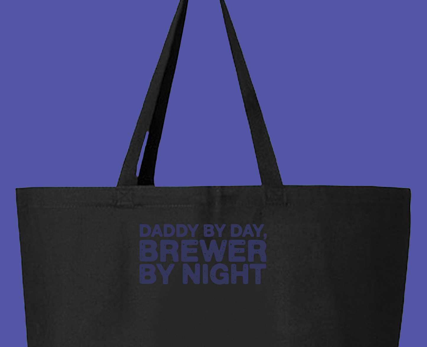Daddy by Day, Brewer by Night Dark Blue Tote Bag