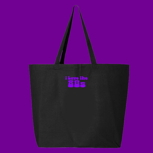 I Love The 80s Purple Tote Bag