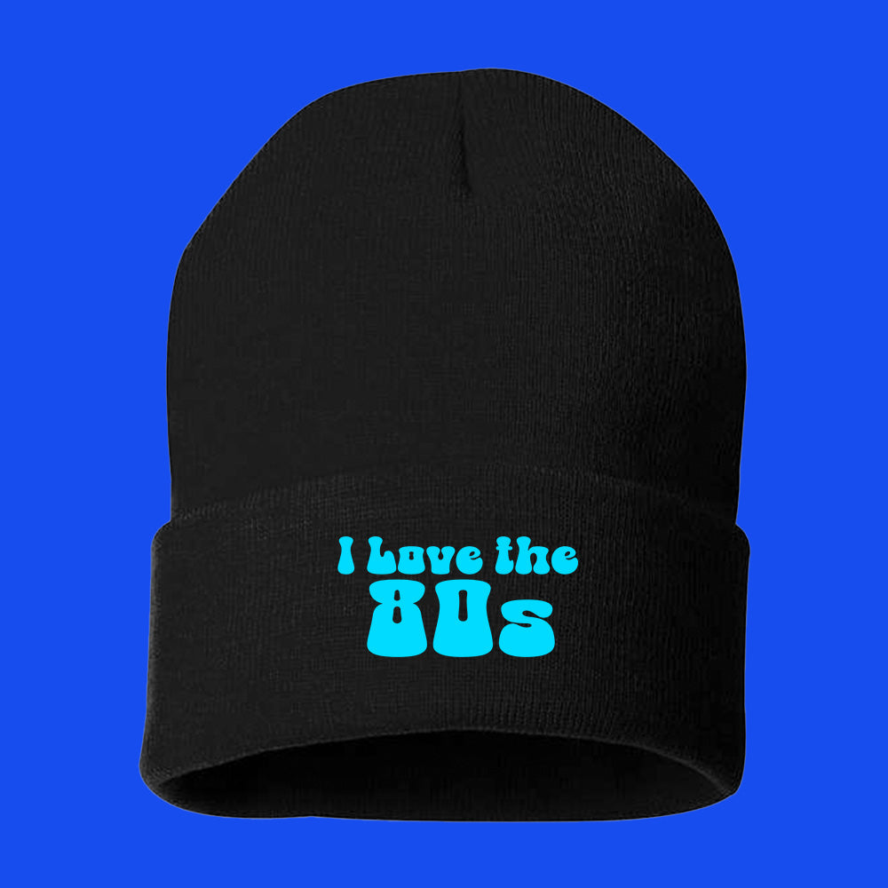 I Love the 80s Black Beanie Hat