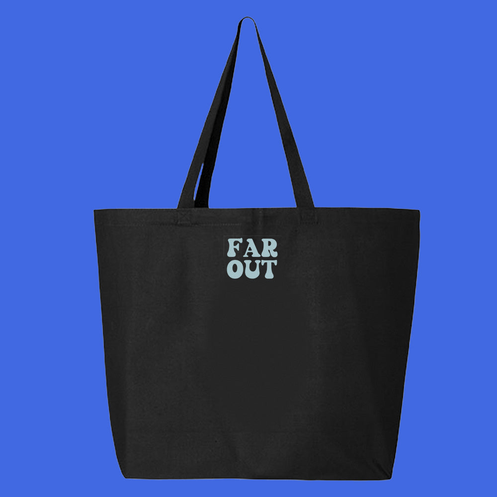 Far Out Blue Tote Bag