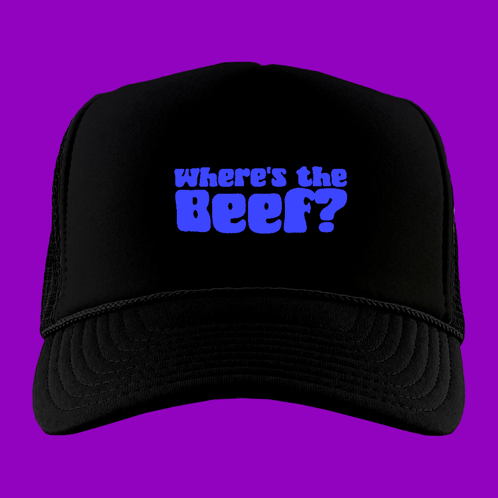 Where's the Beef? Black Foam Trucker Hat