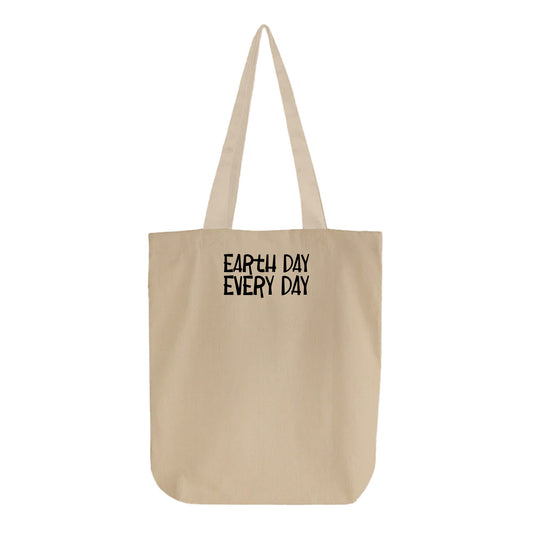 Earth Day Every Day Black Tote Bag