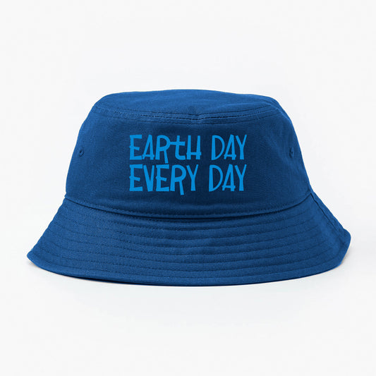 Earth Day Every Day Blue Bucket Hat