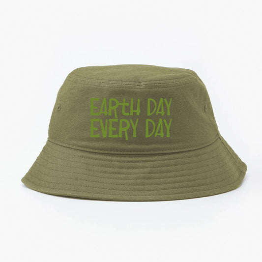 Earth Day Every Day Green Bucket Hat
