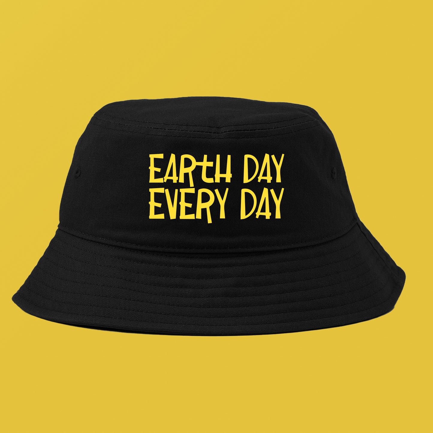 Earth Day Every Day Yellow Bucket Hat