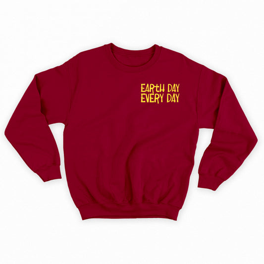 Earth Day Every Day Yellow Sweatshirt
