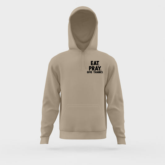 Eat, Pray, Give Thanks Black Hoodie