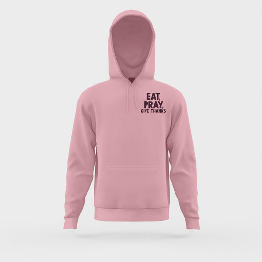 Eat, Pray, Give Thanks Dark Violet Hoodie