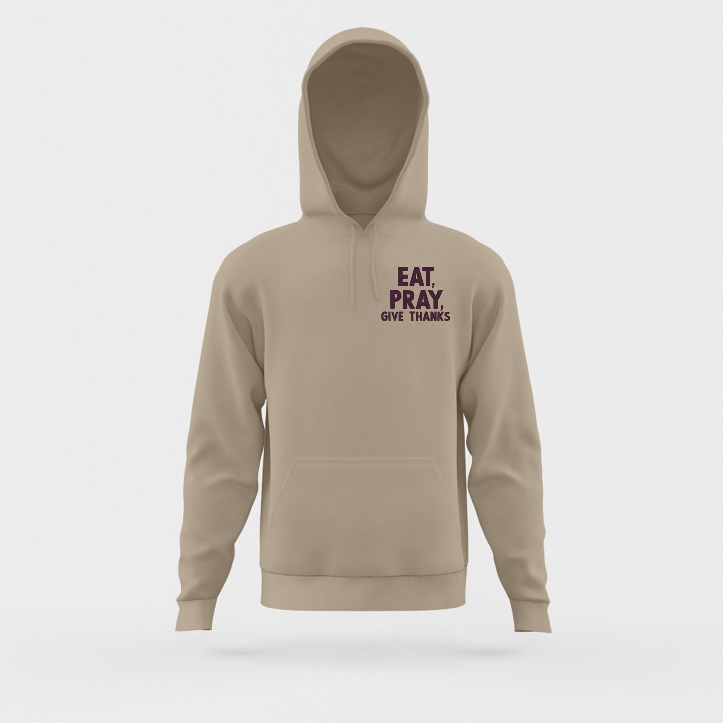 Eat, Pray, Give Thanks Dark Violet Hoodie