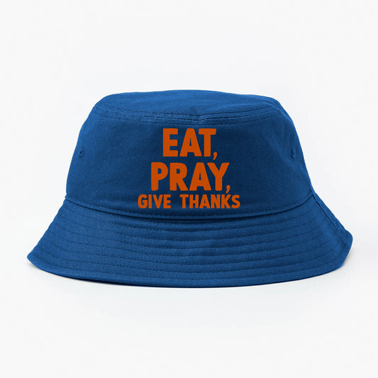 Eat, Pray, Give Thanks Orange Dad Hat