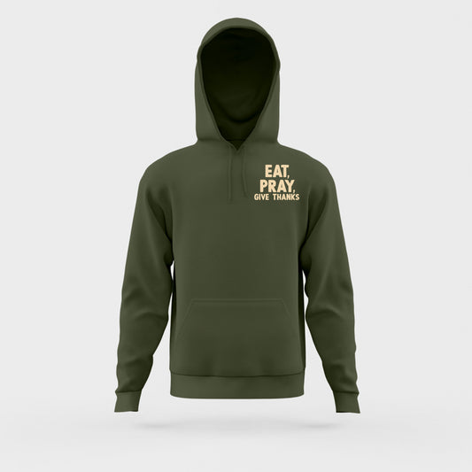Eat, Pray, Give Thanks Tan Hoodie