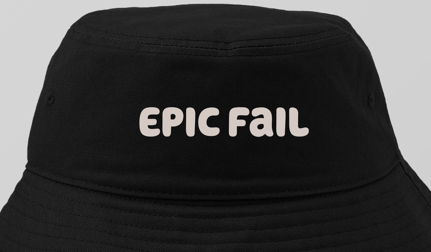 Epic Fail White Bucket Hat