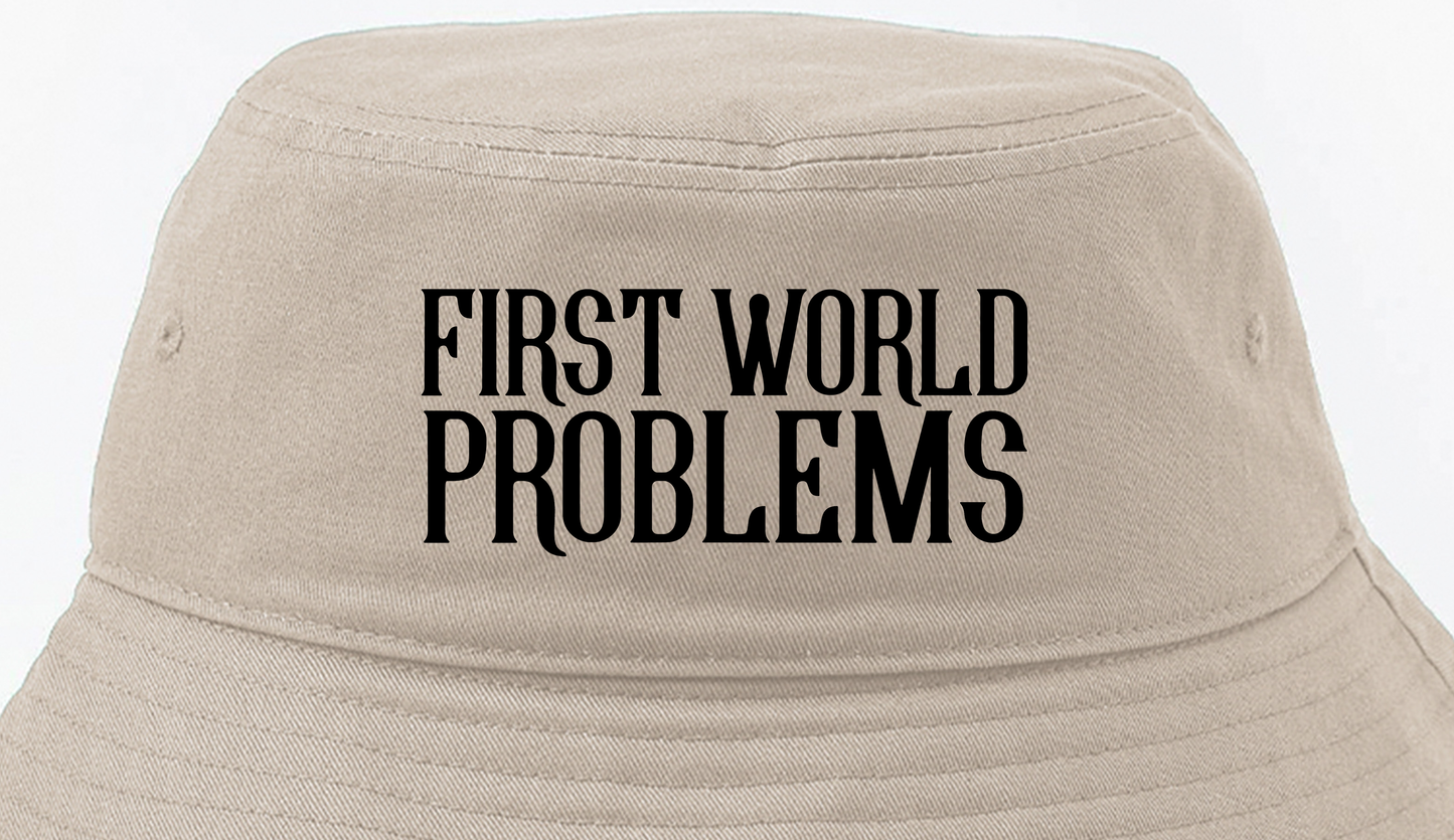 First World Problems Black Bucket Hat