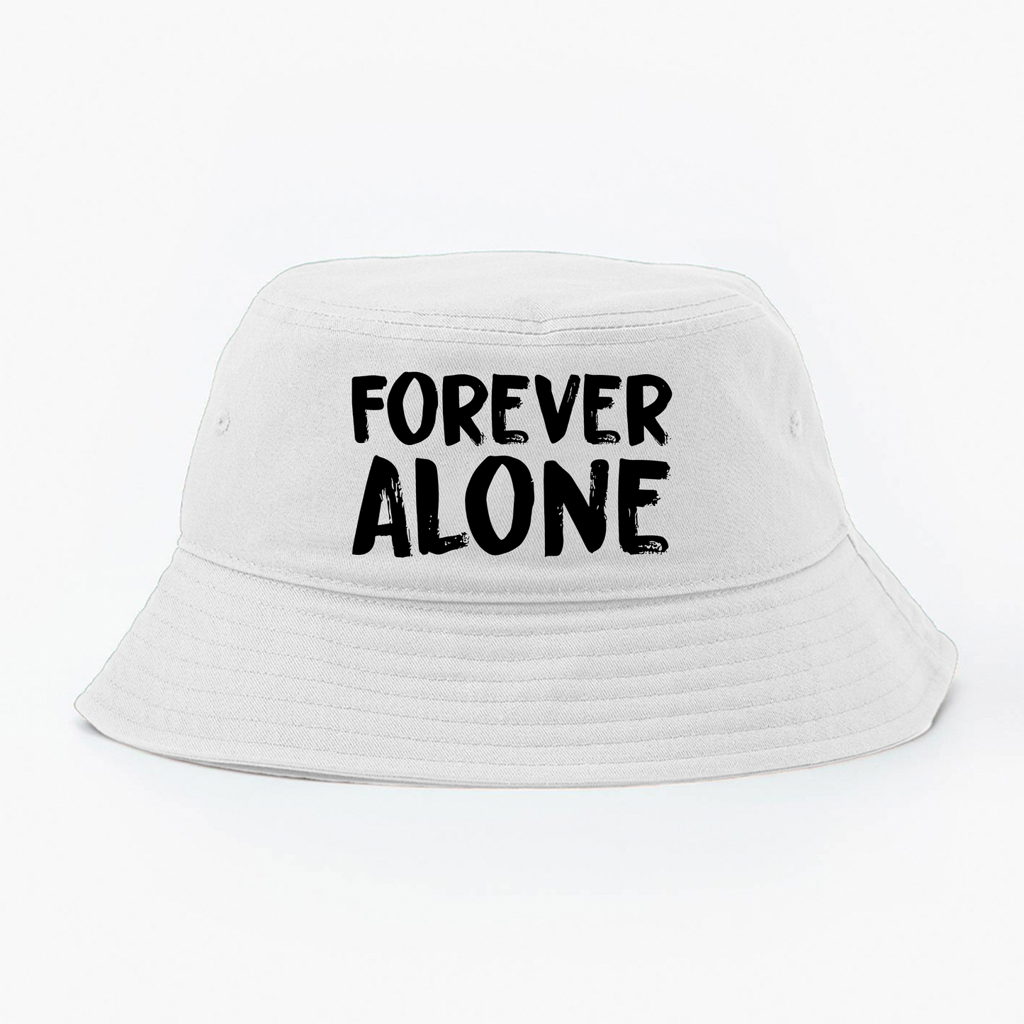 Forever Alone Black Bucket Hat