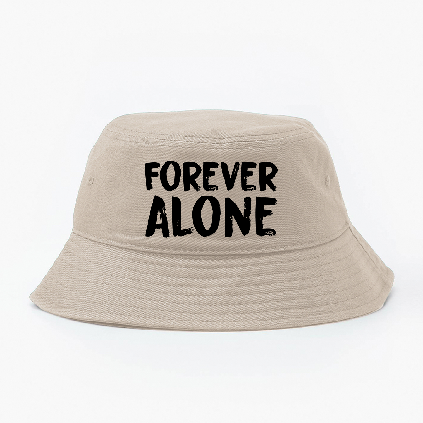 Forever Alone Black Bucket Hat