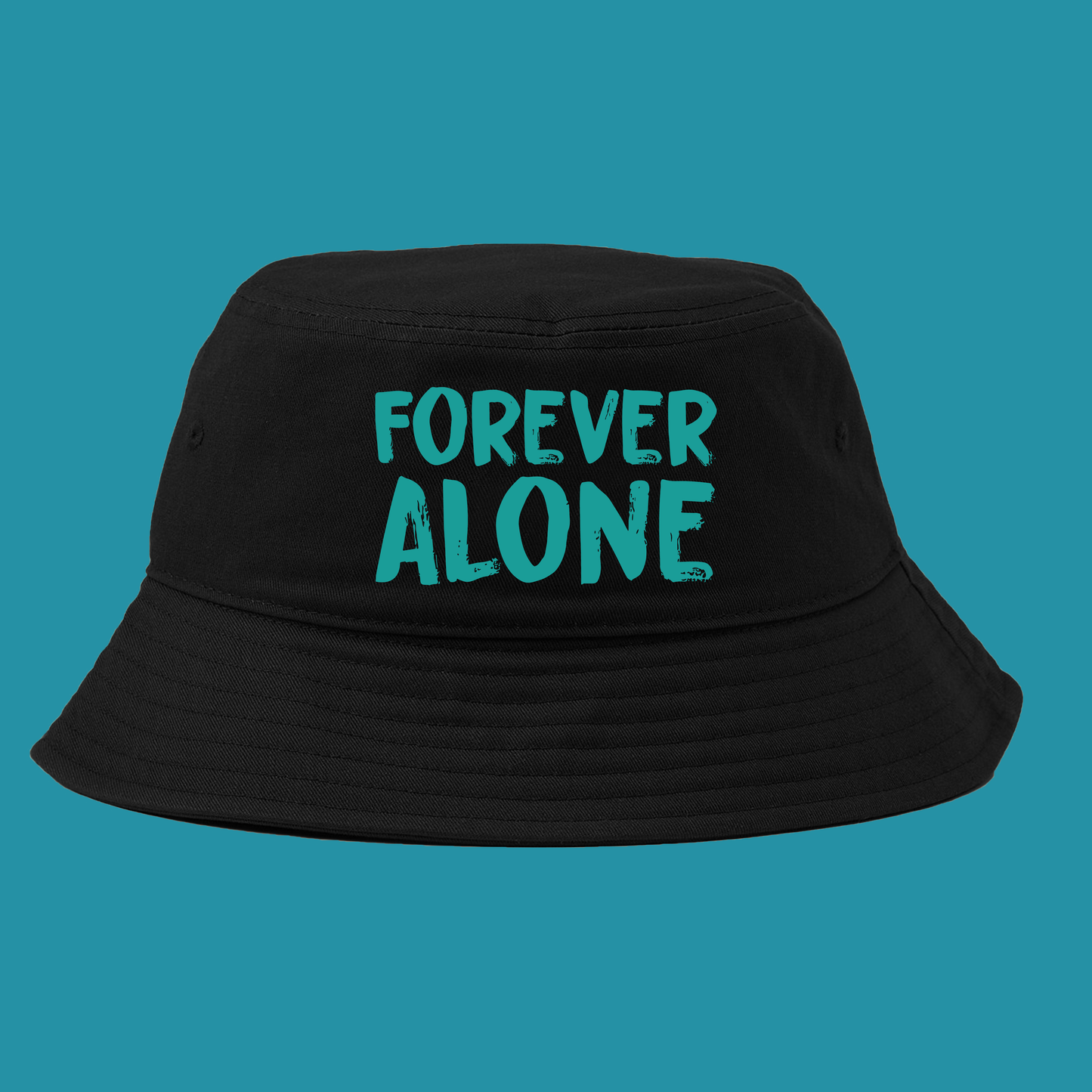 Forever Alone Green Bucket Hat