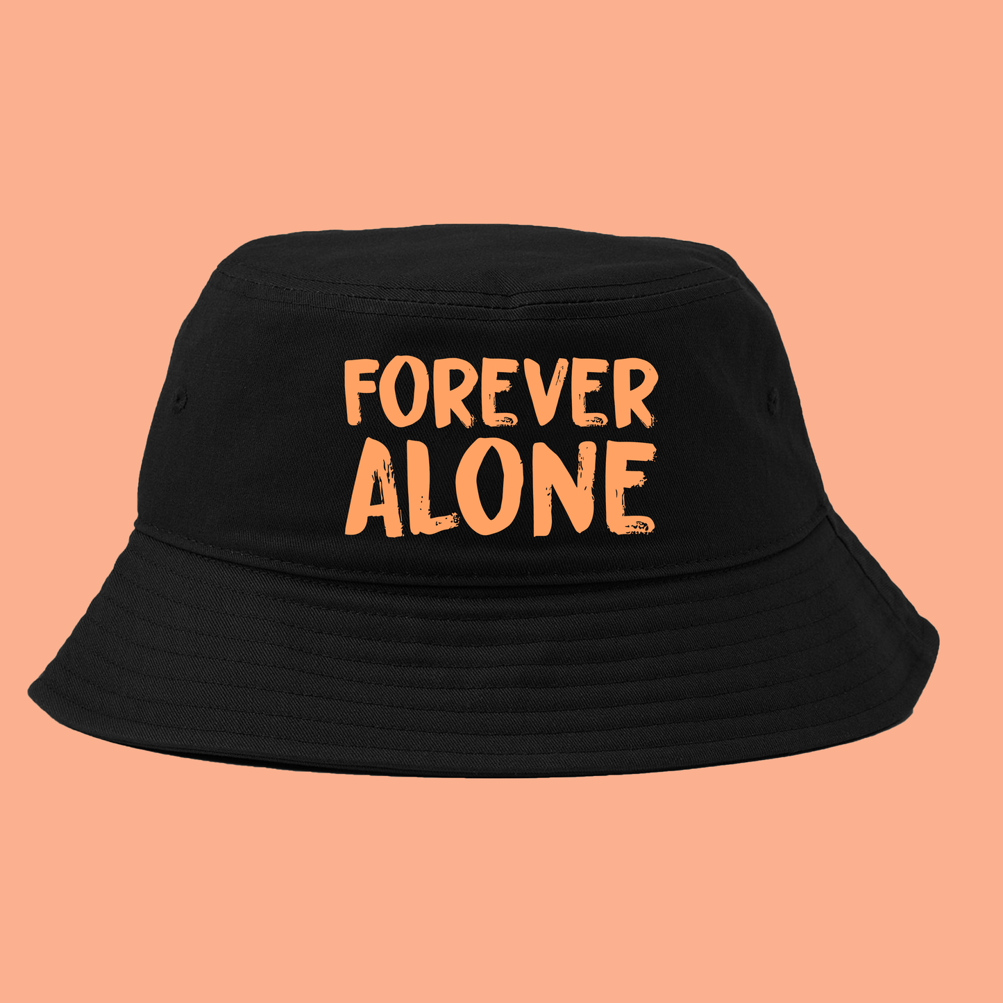 Forever Alone Orange Bucket Hat