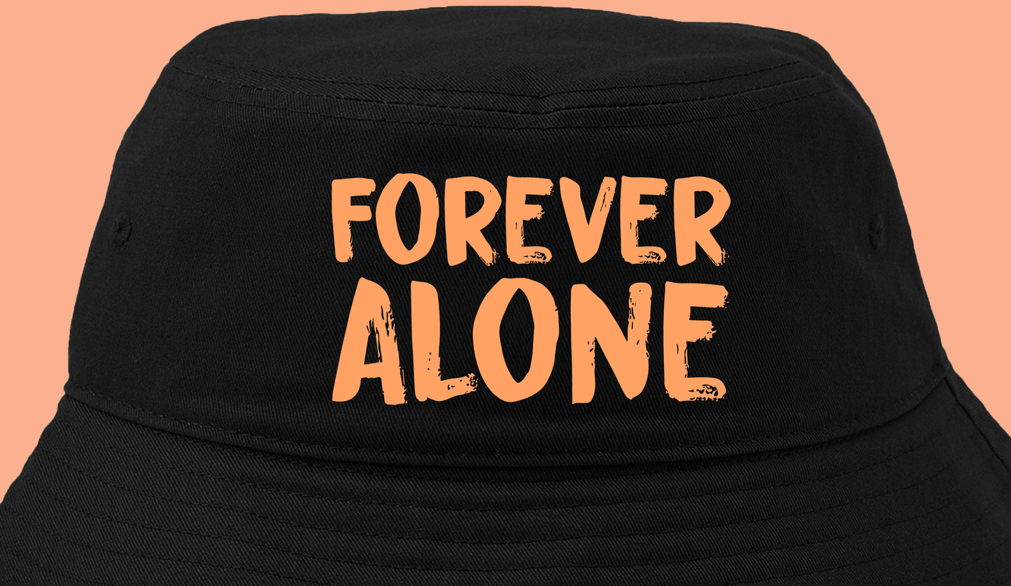 Forever Alone Orange Bucket Hat