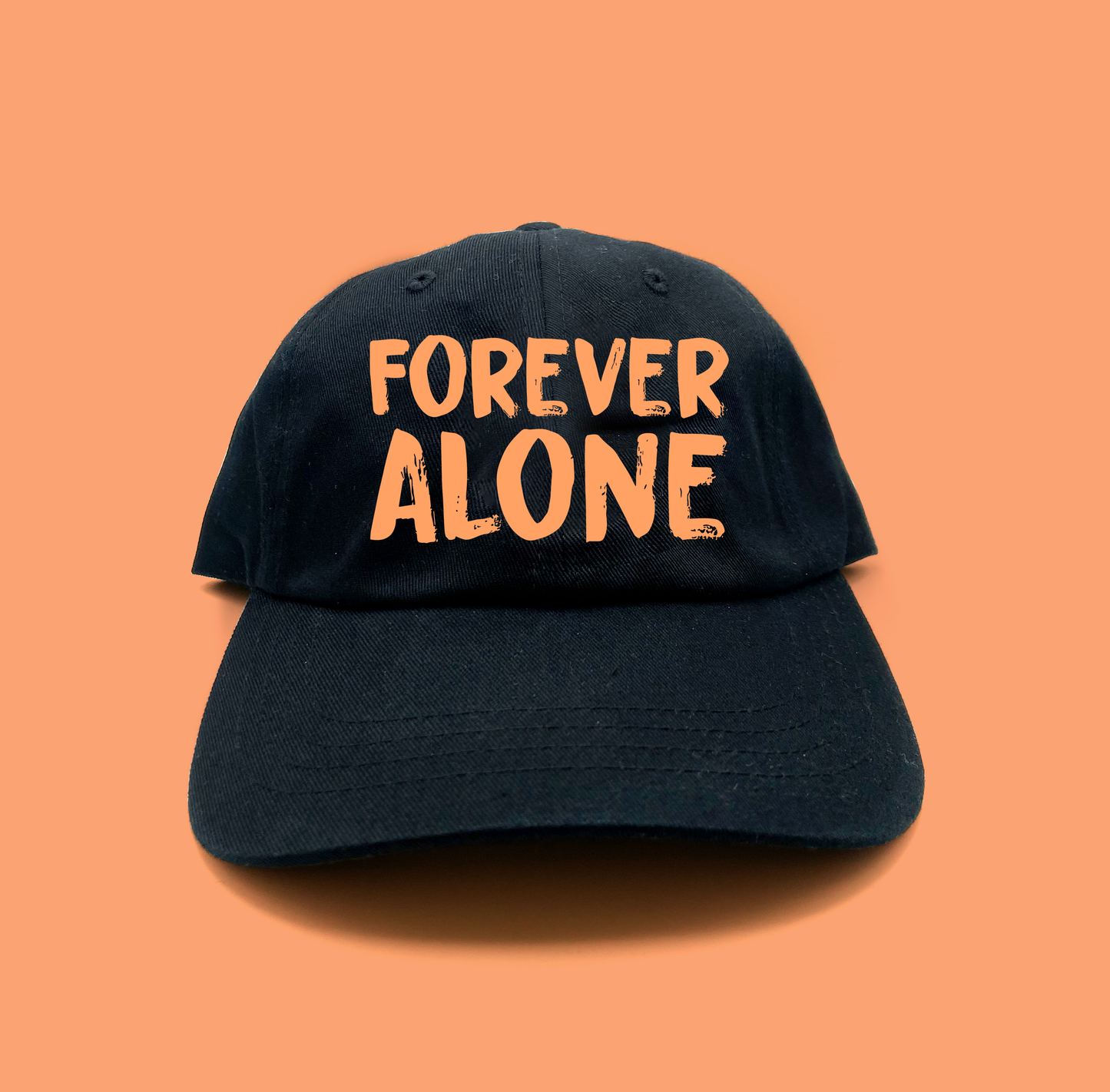 Forever Alone Orange Dad Hat