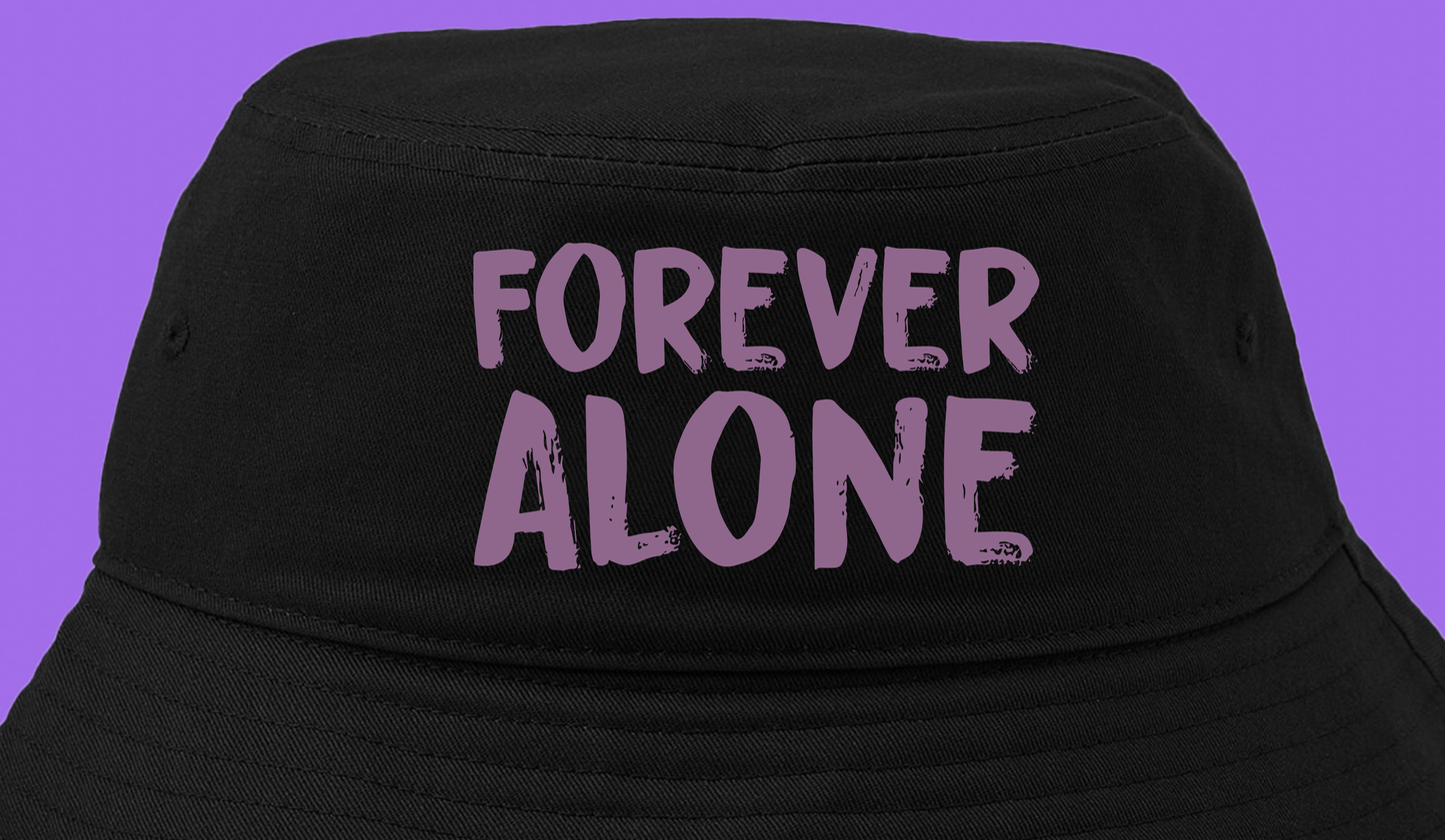 Forever Alone Purple Bucket Hat