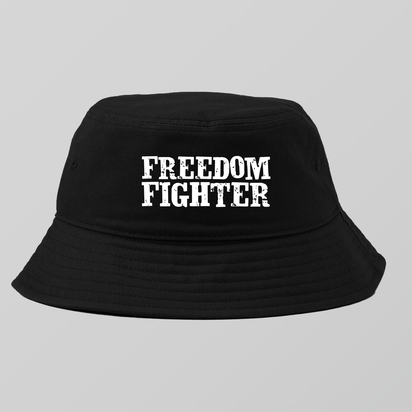 Freedom Fighter White Bucket Hat