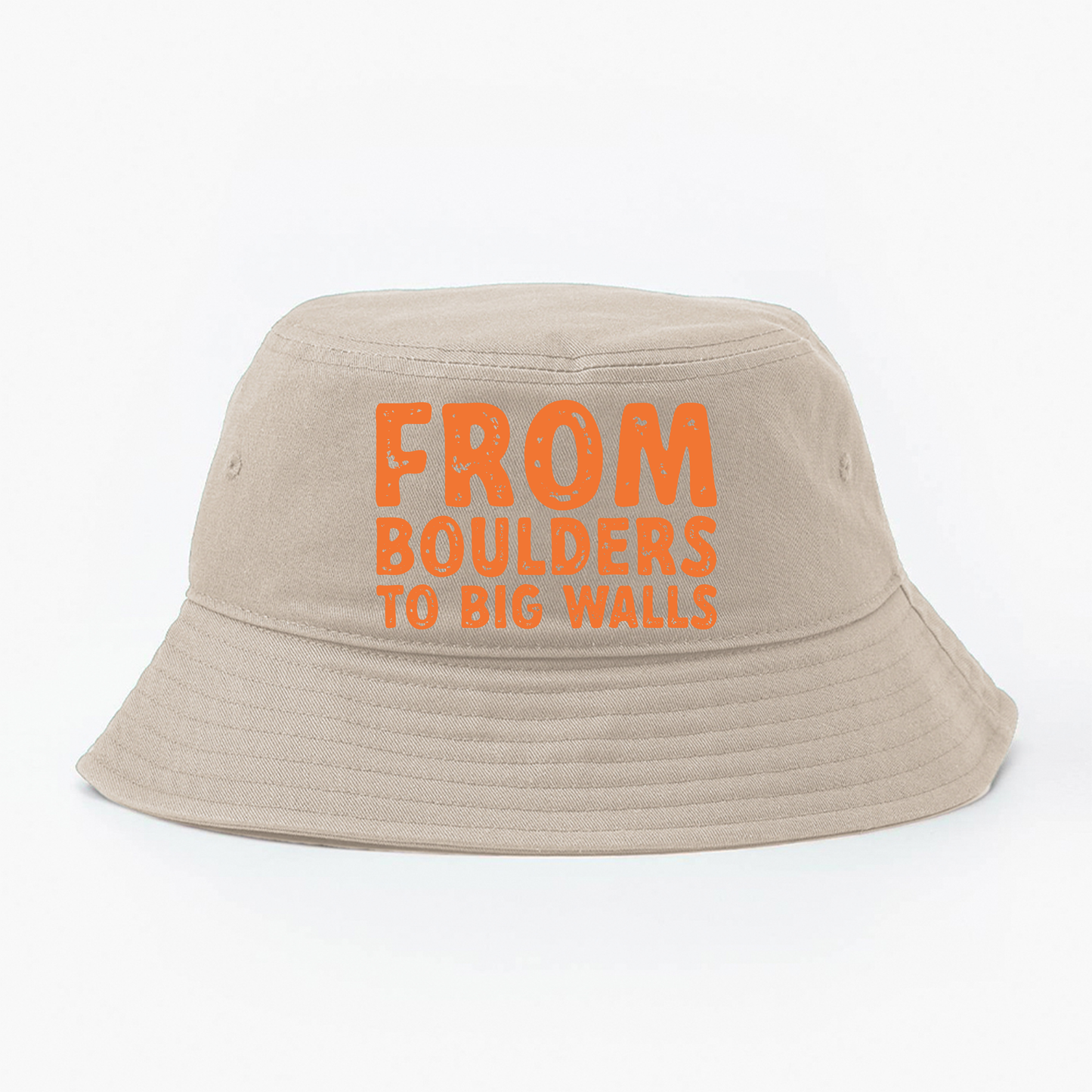 "From Boulders to Big Walls" Orange Bucket Hat