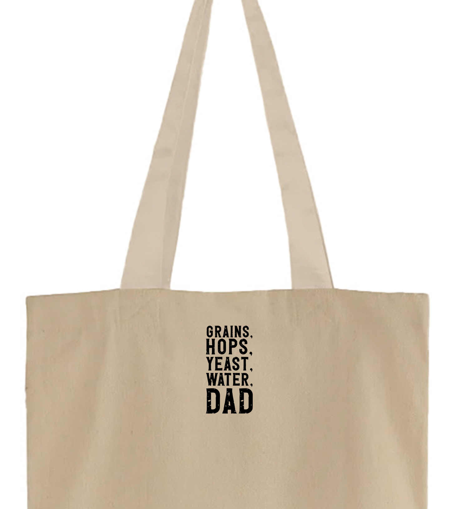 Grains, Hops, Yeast, Water, Dad Black Tote Bag