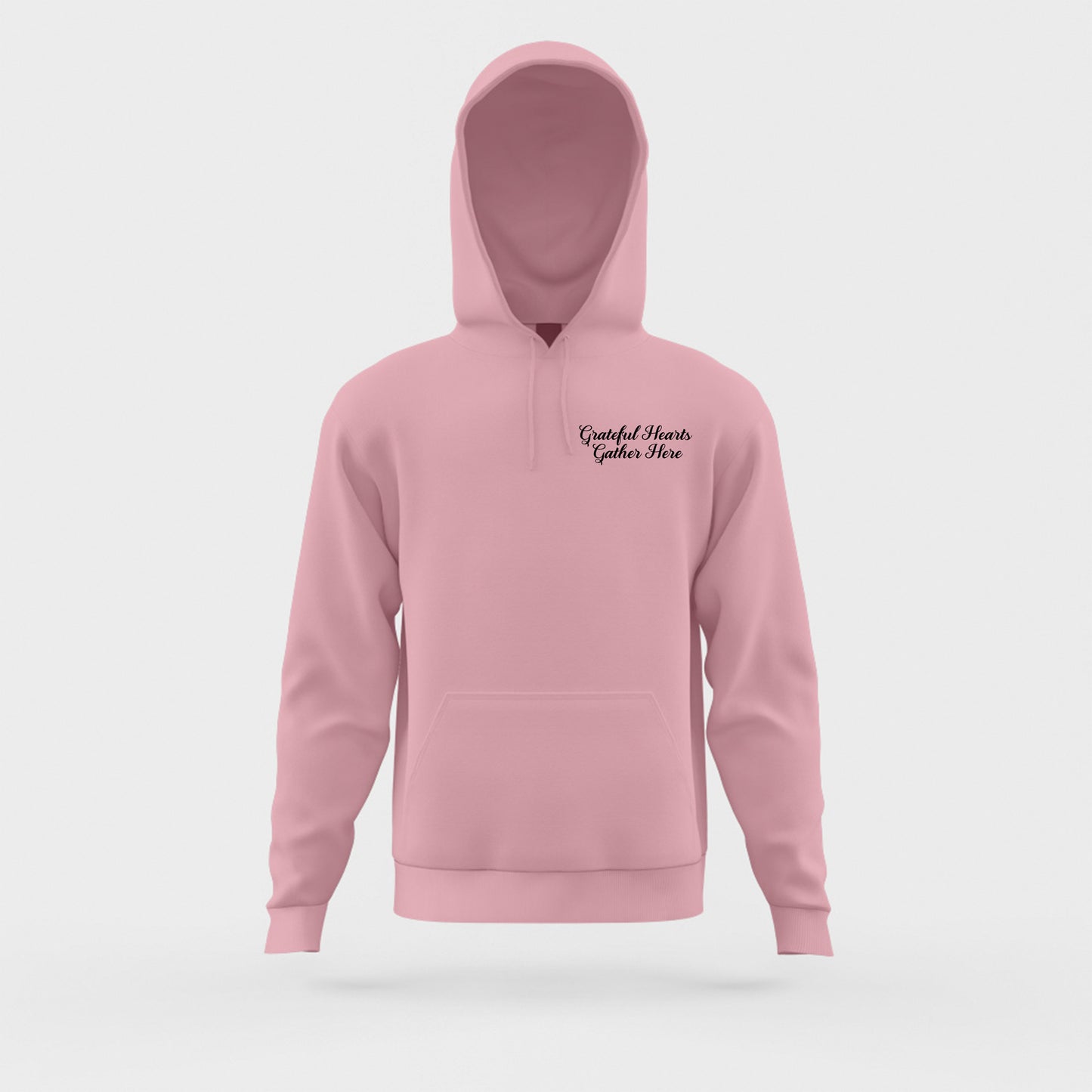 Grateful Hearts Gather Here Black Hoodie