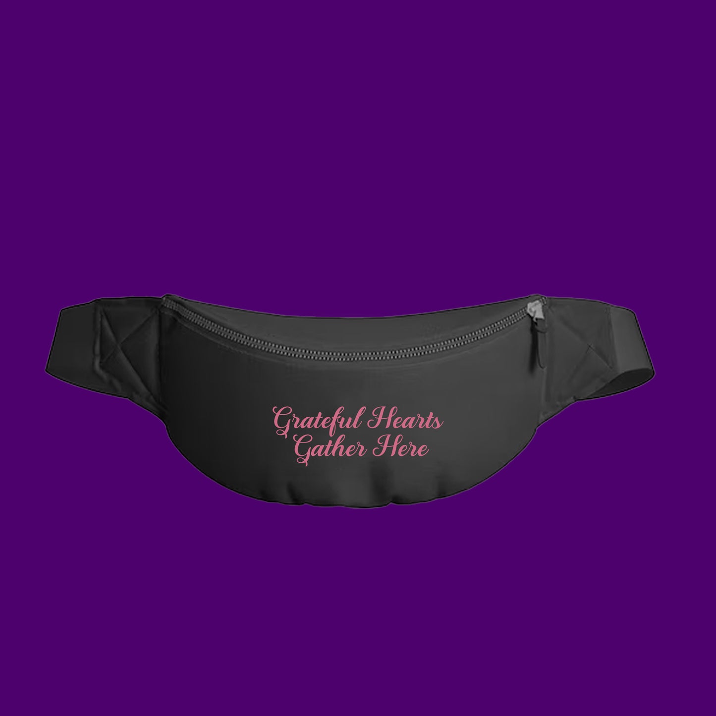 Grateful Hearts Gather Here Pink Violet Fanny Pack